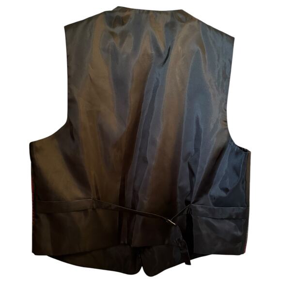 Men's Striped Red Vest - Picture 15 of 15